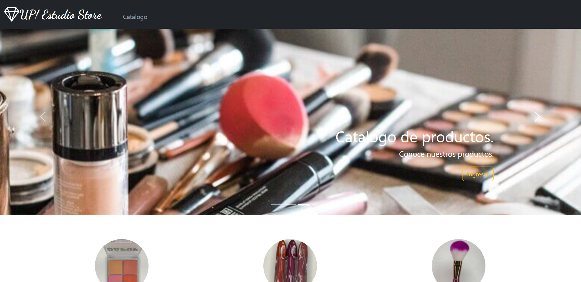 Preview del proyecto Up Catalogo